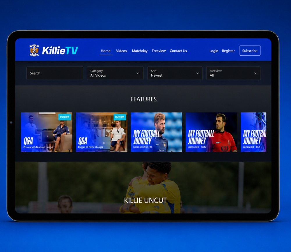 Tablet view of the Stream Digital platform
