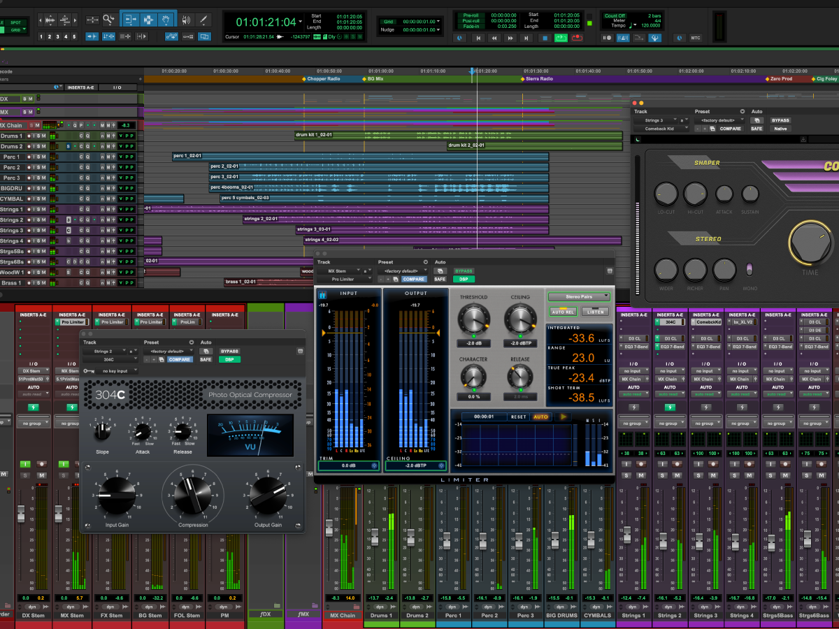 Professional mixing console inside the Stream Digital audio studio